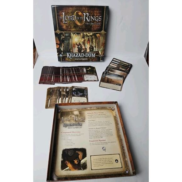 Khazad-Dum Lord of the Rings Card Game Expansion LCG Board Used Complete - Picture 8 of 12